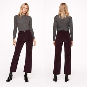 Reformation Waldorf Pant Corduroy Blackberry Size 27     J1719